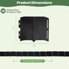 Garden edging border piece in black, measuring 5" x 6", part of a 70-piece set for flexible landscape design.