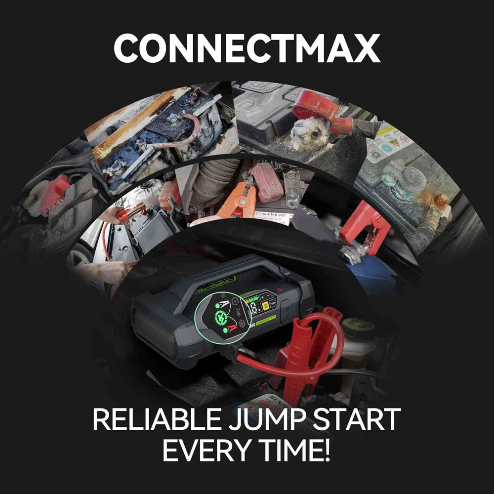 Lokithor JA301 PRO Jump Starter 12V 2500A with Air Compressor LiFePO4 Battery New
