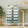 10-Drawer Rolling Storage Cart-Light Green - Gallery View 1 of 10