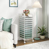 10 Drawer Rolling Storage Cart Organizer with 4 Universal Casters-Green - Gallery View 1 of 9