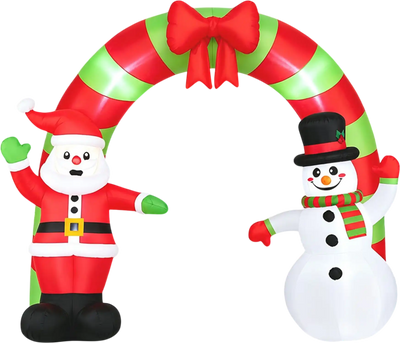 Costway 10' Christmas Inflatable Santa Snowman Archway Outdoor Holiday Decor 99225964 New
