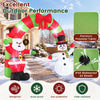 10 FT Christmas inflatable archway featuring Santa and a snowman, made of durable polyester fabric for outdoor holiday decor.