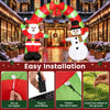 10 FT Christmas inflatable archway featuring Santa and a snowman, designed for festive outdoor holiday decoration.
