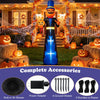 10 FT animated Halloween inflatable pumpkin gentleman decoration with glowing eyes, complete accessories for easy setup.