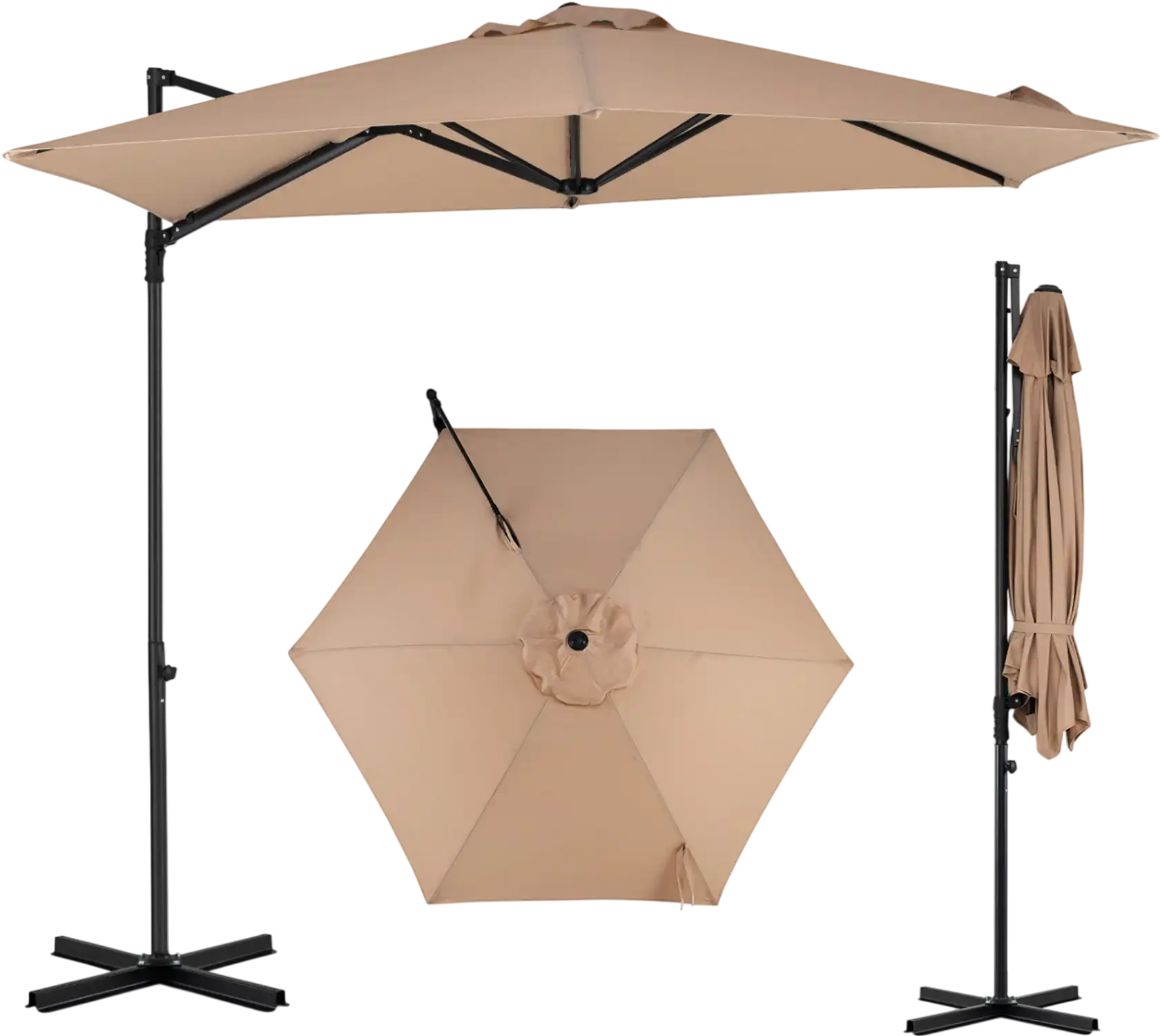 Costway 10' Cantilever Patio Umbrella 360° Rotation Garden 33231955 New
