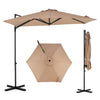 10 FT Cantilever Patio Umbrella with 360° Rotation for Garden-Tan - Gallery View 1 of 6