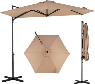 Costway 10' Cantilever Patio Umbrella 360° Rotating Garden Outdoor 33231955 New
