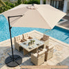 10 FT Cantilever Patio Umbrella with 360° Rotation for Garden-Beige - Gallery View 1 of 7