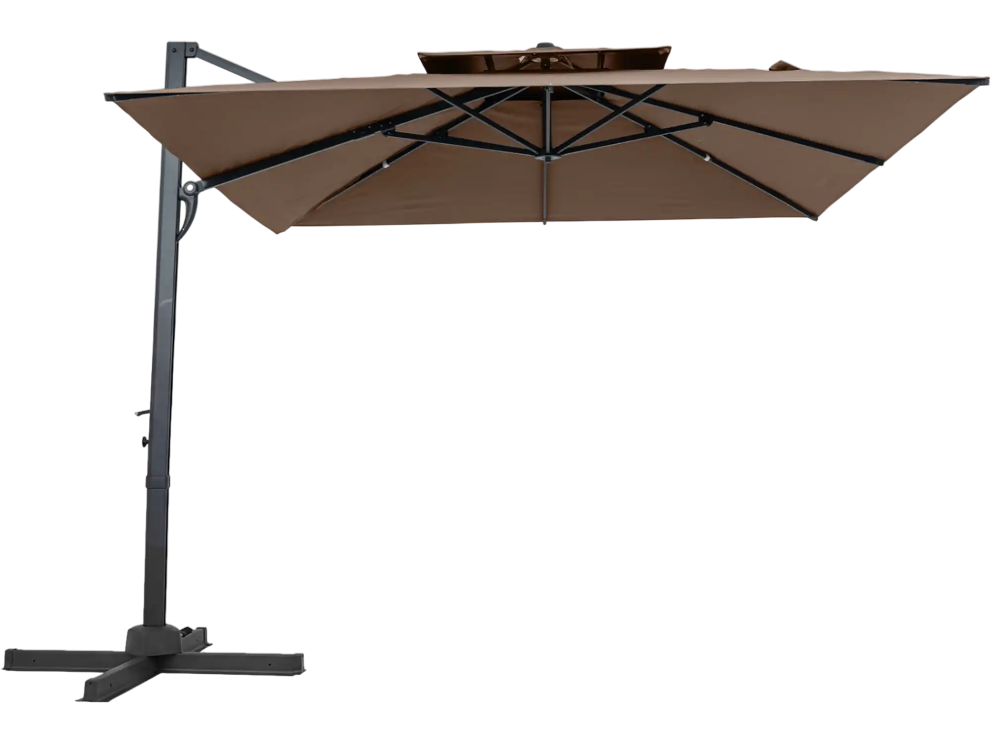 Costway 10' Patio Cantilever Umbrella 360° Rotation 8-Rib Backyard 80406110 New