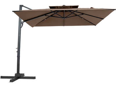 Costway 10' Patio Cantilever Umbrella 360° Rotation 8-Rib Backyard 80406110 New