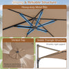Heavy-duty metal ribs and vented top of the 10 FT patio cantilever umbrella for reliable outdoor shade and airflow.