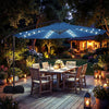 10 FT Solar LED Offset Cantilever Patio Umbrella Hanging Outdoor Market Umbrella-Navy - Gallery View 1 of 10
