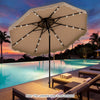 10 FT Solar LED Patio Umbrella for Deck and Pool-Brown - Gallery View 1 of 11