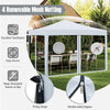 Pop-up canopy tent with removable mesh netting for ventilation, featuring easy access doors and sturdy support for.