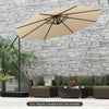 10 Feet Offset Hanging Umbrella with Base and Infinite Tilt-Beige - Gallery View 1 of 10