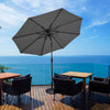 10 Feet Outdoor Patio Umbrella with Bright Solar LED Lights-Gray - Gallery View 1 of 14