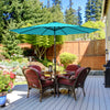 10 Feet Outdoor Patio Umbrella with Bright Solar LED Lights-Turquoise - Gallery View 1 of 13