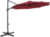 10 feet cantilever umbrella in wine color with easy tilt adjustment, perfect for providing shade on patios.