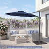 10 Feet Patio Cantilever Umbrella with Easy Tilt Adjustment-Navy - Gallery View 1 of 10