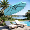 10 Feet Patio Umbrella with Weighted Base and Sandbags-Turquoise - Gallery View 1 of 10