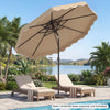 10 Feet Patio Umbrella with Push Button Tilt and Crank-Coffee - Gallery View 1 of 11