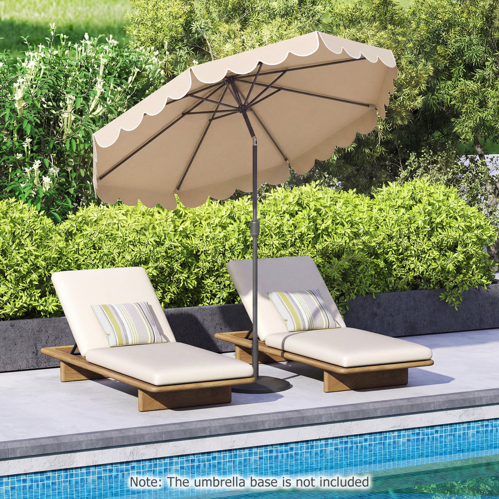 10 Feet Patio UmAbrella Outdoor Market Umbrella with Crank Tilt Adjustment-Beige - Gallery View 1 of 11