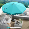 10 Feet Patio Umbrella Outdoor Market Umbrella with Crank Tilt Adjustment-Turquoise - Gallery View 1 of 11