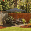 10 Feet Patio Umbrella with 8 Wooden Ribs and 3 Adjustable Heights-Gray - Gallery View 1 of 10