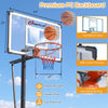 Portable basketball hoop with a premium PC backboard, full metal frame, and adjustable height for outdoor play.