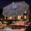 10 Feet Solar Patio Umbrella with Color-Changing LED Lights-Gray - Gallery View 1 of 10
