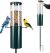 10 LBS Large Capacity Squirrel Proof Bird Feeder with Pole Mount and Baffle