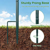 Sturdy prong base of a squirrel-proof bird feeder pole, ensuring secure anchoring for outdoor use.