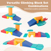 Colorful 10-piece foam climbing block set for toddlers, featuring various shapes for creative play and development.