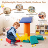 Colorful 10-piece foam climbing toys for toddlers, made of durable PU leather, ideal for imaginative play and motor.