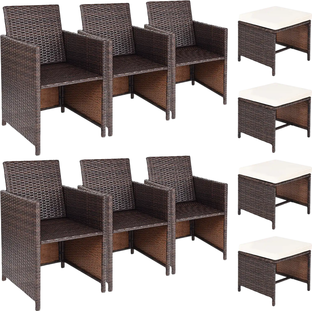 10 Pieces Outdoor Patio Dining Set