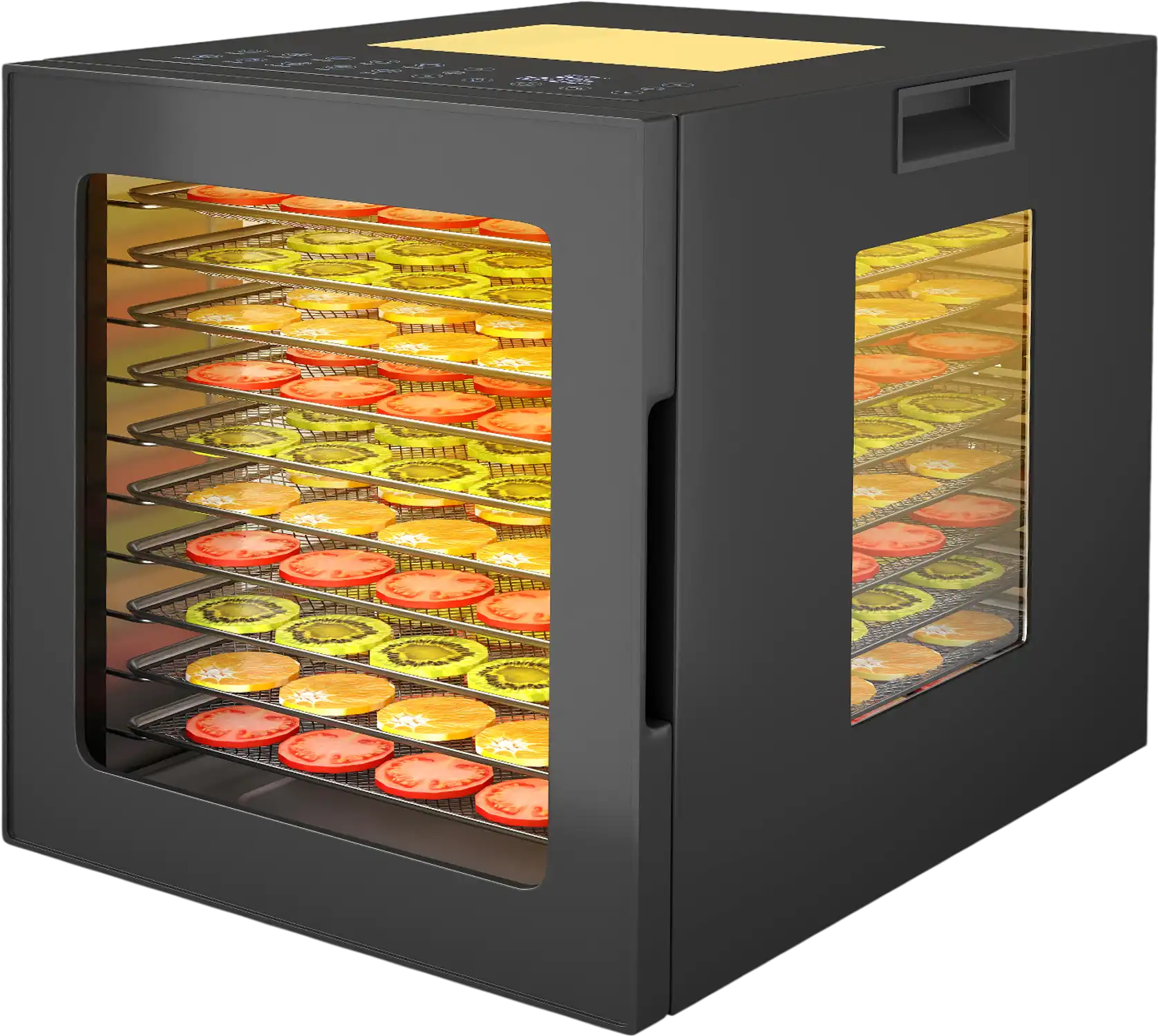 Costway 10-Tray Stainless Steel Food Dehydrator w/ 10 Presets 672159834 New