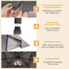 Detail of the 10x10 ft heavy-duty patio gazebo showing detachable poles and convenient hook fasteners for easy assembly.