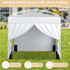 10x10 FT white pop-up canopy tent with 4 sidewalls, UPF50+ sun protection, ideal for outdoor events and gatherings.