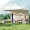 10 X 10 FT Pop up Canopy Tent with 1 Sidewall and Wheeled Bag-White - Gallery View 1 of 11