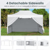 10x14 ft pop-up canopy tent with 4 detachable sidewalls, ideal for outdoor events and sun protection.