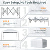 10x14 FT pop-up canopy tent in white, featuring easy tool-free setup and zippered sidewalls for outdoor events.