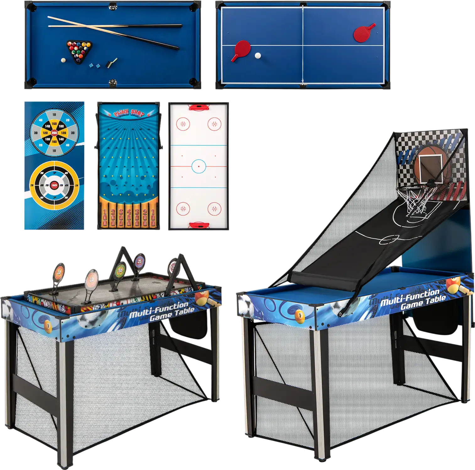 Costway 10-in-1 Combo Game Table Set Table Tennis Basketball Soccer 24803776 New