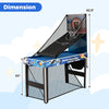 10-in-1 combo game table set with basketball hoop, measuring 62.5" x 30" x 24", perfect for family fun in limited.