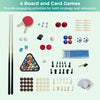 10-in-1 game table set featuring board and card games, including chess and poker, perfect for family fun and relaxation.