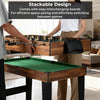 10-in-1 combo game table set with stackable design, featuring interchangeable boards for space-saving entertainment.