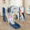 10 in 1 Toddler Slide Set Kids Slide and Climber Playset Indoor Playground-Blue - Gallery View 1 of 11