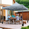 10 x 10 FT Outdoor Pop up Canopy Tent Easy Setup Gazebo Shelter with Wheeled Bag-Gray - Gallery View 1 of 11