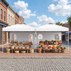 10 x 10 FT Pop Up Canopy Tent with 4 Sidewalls and Adjustable Height Waterproof-White - Gallery View 1 of 11