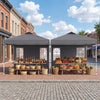 10 x 10 FT Pop Up Canopy Tent with 4 Sidewalls and Adjustable Height Waterproof-Gray - Gallery View 1 of 11