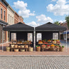 10 x 10 FT Pop Up Canopy Tent with 4 Sidewalls and Adjustable Height Waterproof-Black - Gallery View 1 of 11